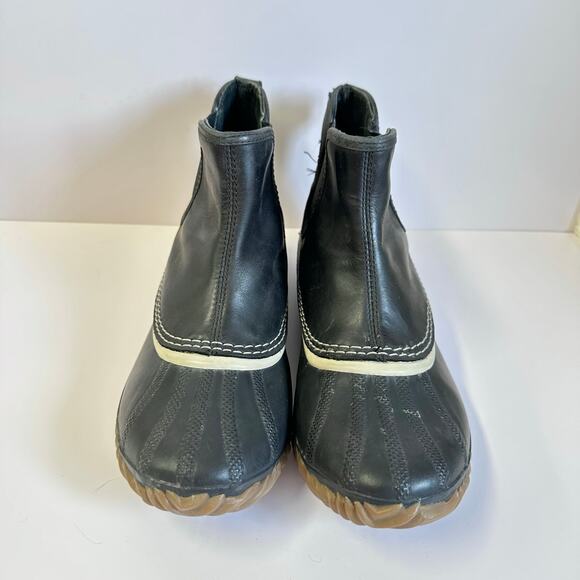Sorel Out N About black Chelsea rubber rain boots US Size 8.5 Euro 39.5 - Picture 5 of 15